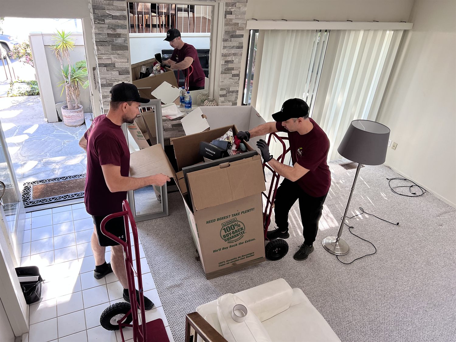 Easy Moving LA crew packing a home for a move
